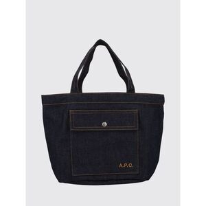 A.P.C. Women A.P.C. Jade Embroidered Logo Cotton Denim Tote Bag